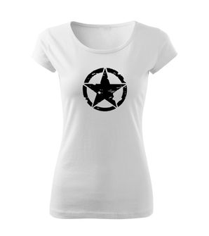 DRAGOWA t-shirt donna star, bianco 150g/m2