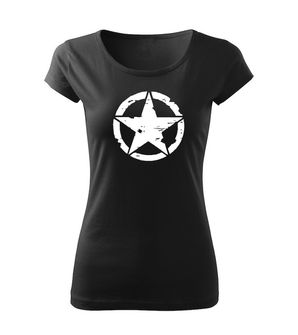 DRAGOWA t-shirt donna star, nero 150g/m2
