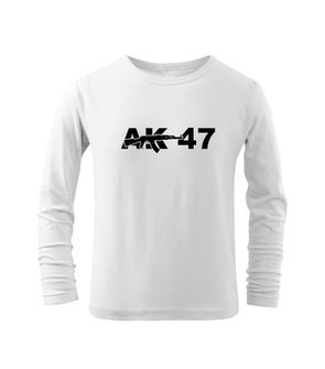 DRAGOWA Maglietta lunga per bambini AK-47, bianca