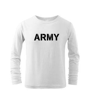 DRAGOWA Maglietta lunga dell'esercito per bambini, bianca