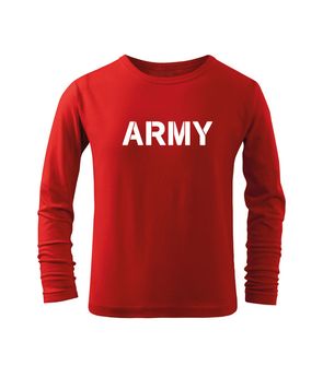 DRAGOWA Maglietta lunga per bambini Army, rossa