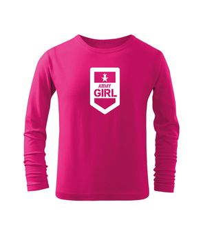 DRAGOWA Maglietta lunga per bambini Army girl, rosa
