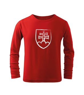 DRAGOWA Maglietta lunga da bambino Emblema slovacco, rosso