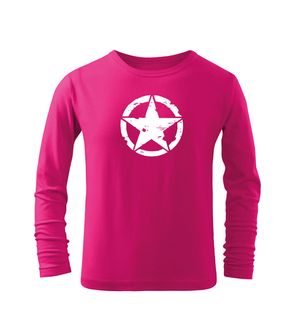 DRAGOWA Maglietta lunga Star per bambini, rosa