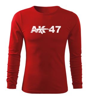 DRAGOWA Fit-T Maglietta a maniche lunghe AK-47, rosso 160g/m2
