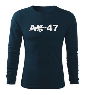 DRAGOWA Fit-T Maglietta a maniche lunghe AK-47, blu scuro 160g/m2