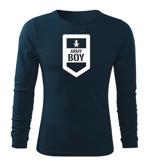 DRAGOWA Fit-T T-shirt manica lunga militare, blu scuro 160g/m2
