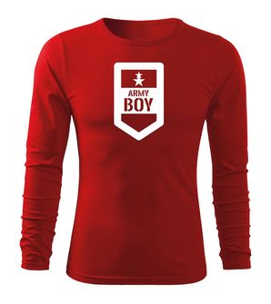 DRAGOWA Fit-T T-shirt manica lunga militare, rosso 160g/m2