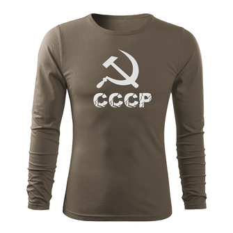 DRAGOWA Fit-T T-shirt manica lunga cccp, oliva 160g/m2