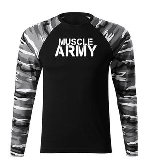 DRAGOWA Fit-T, t-shirt muscle army a manica lunga, metro 160g/m2