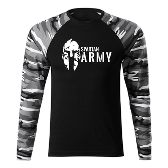 DRAGOWA Fit-T t-shirt manica lunga spartan army, metro 160g/m2