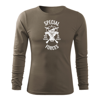 DRAGOWA Fit-T t-shirt manica lunga forze speciali, oliva 160g/m2