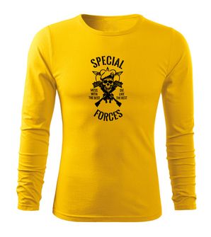 DRAGOWA Fit-T maglietta a maniche lunghe forze speciali, giallo 160g/m2