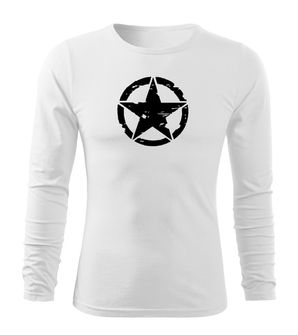 DRAGOWA Fit-T T-shirt manica lunga stella, bianco 160g/m2