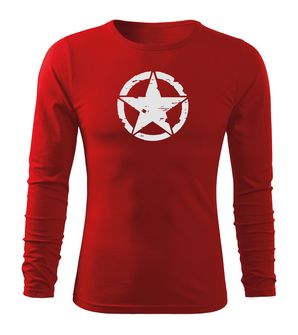 DRAGOWA Fit-T T-shirt manica lunga stella, rosso 160g/m2