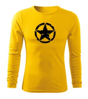 DRAGOWA Fit-T T-shirt manica lunga stella, giallo 160g/m2