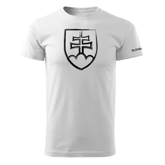 DRAGOWA maglietta corta segno slovacco, bianca 160g/m2