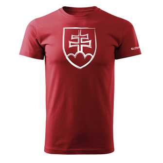DRAGOWA maglietta corta segno slovacco, rossa 160g/m2