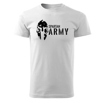 DRAGOWA maglietta corta spartan army, bianca 160g/m2