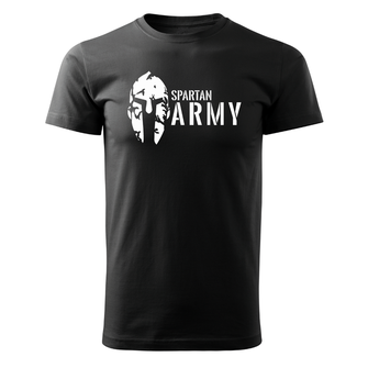 DRAGOWA maglietta corta spartan army, nera 160g/m2