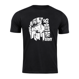 DRAGOWA T-shirt corta spartana esercito Leon, nero 160g/m2