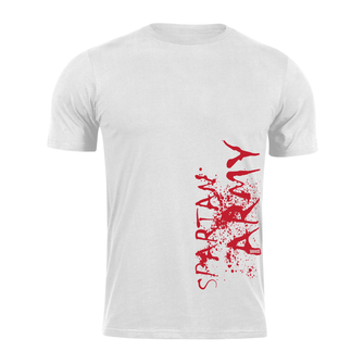 DRAGOWA T-shirt corta spartan army WAR, bianco 160g/m2