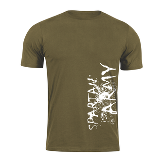 DRAGOWA T-shirt corta spartan army WAR, oliva 160g/m2