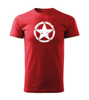 DRAGOWA T-shirt corta stella, rosso 160g/m2