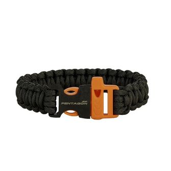 Pentagon braccialetto paracord Pselion, nero/arancione