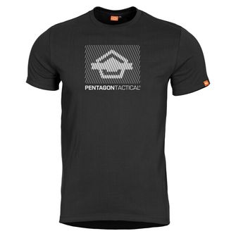 T-shirt Pentagon Parallel, nero