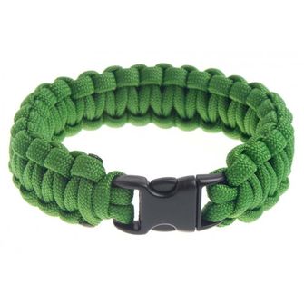 braccialetto paracord, fibbia in plastica, verde