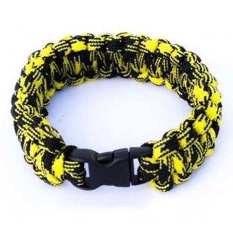 braccialetto paracord, fibbia in plastica, giallo-nero