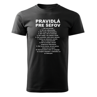 DRAGOWA maglietta corta regole per capi, nera 160g/m2
