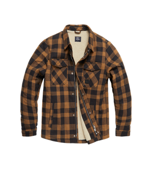 Vintage Industries Craft giacca in sherpa pesante, plaid giallo