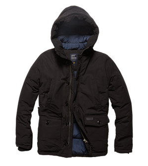 Vintage Industries Hawker, giacca parka invernale, nero