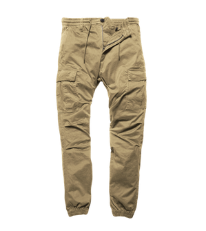 Vintage Industries Vince, pantaloni cargo jogger, kaki scuro