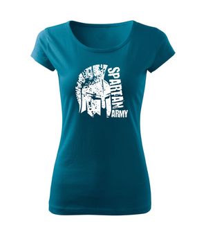 DRAGOWA T-shirt corta da donna Leon, blu petrolio150g/m2