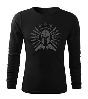 DRAGOWA Fit-T T-shirt a maniche lunghe Ares, nero 160g/m2