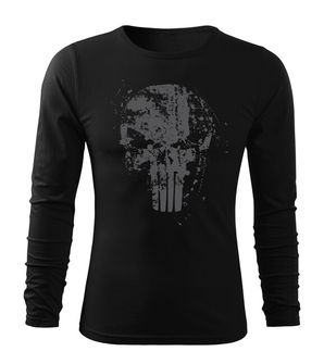 DRAGOWA Fit-T T-shirt a maniche lunghe Frank The Punisher, nero 160g/m2