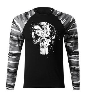 DRAGOWA Fit-T T-shirt manica lunga Frank The Punisher, metro 160g/m2