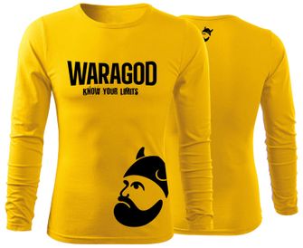 WARAGOD Fit-T Maglietta a maniche lunghe StrongMERCH, giallo 160g/m2