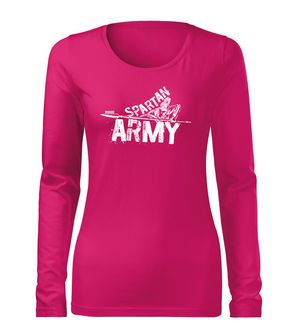 DRAGOWA Slim maglietta da donna a maniche lunghe Nabis, rosa 160g/m2